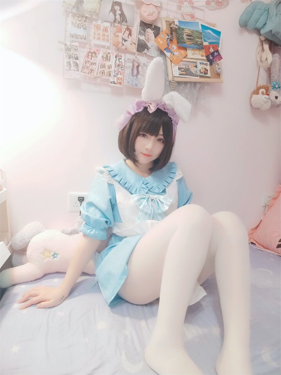 古川kagura 淡蓝连衣裙兔女郎2
