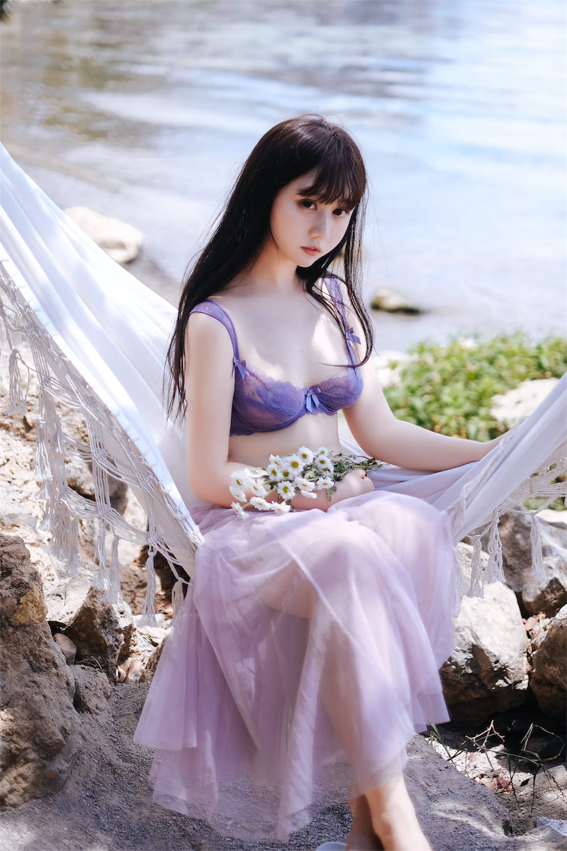镜酱 紫色纱裙1