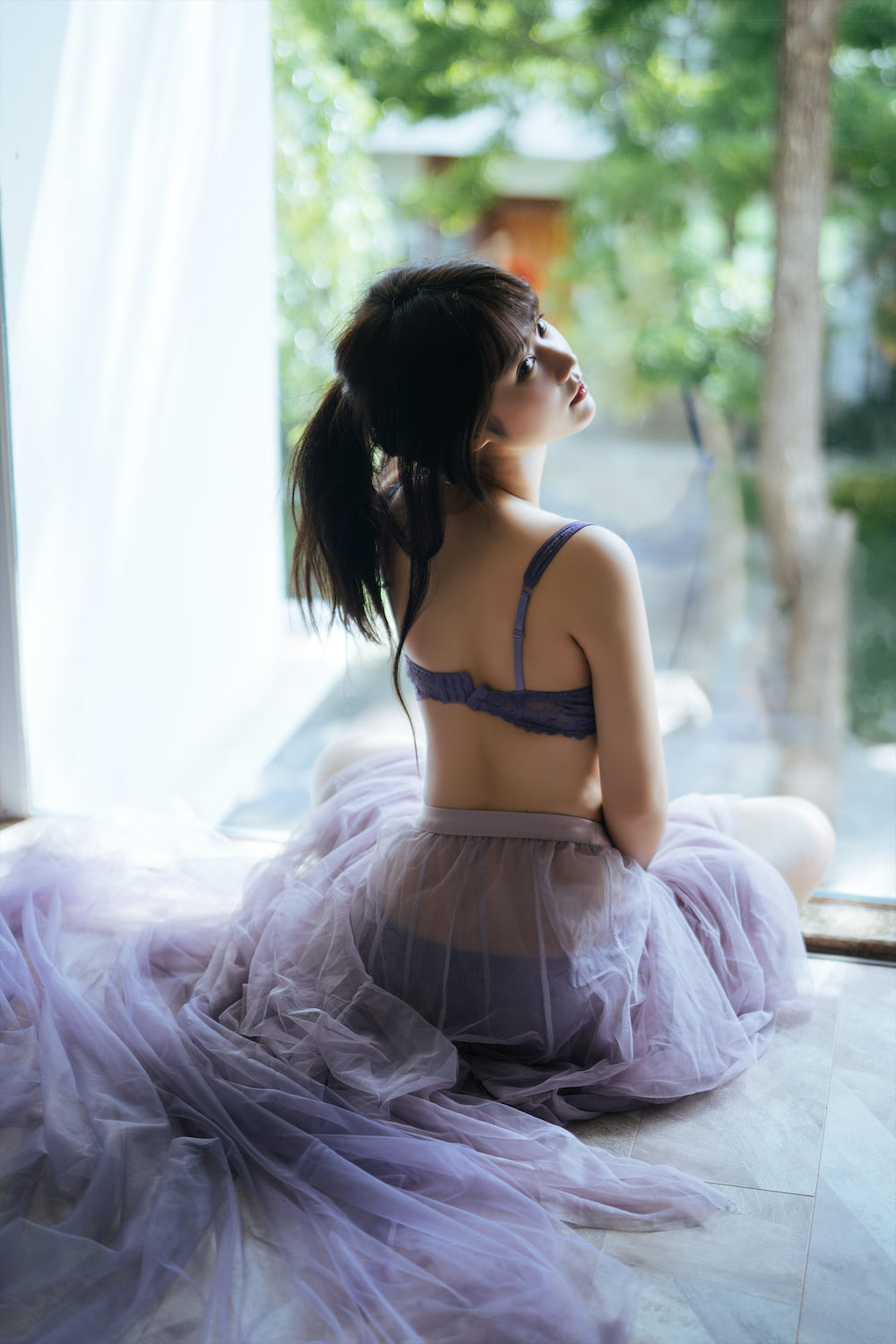 镜酱 紫色纱裙3