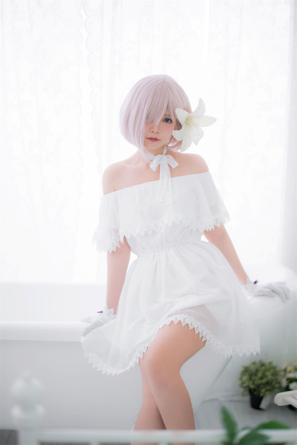 Miu只 玛修白色小裙1