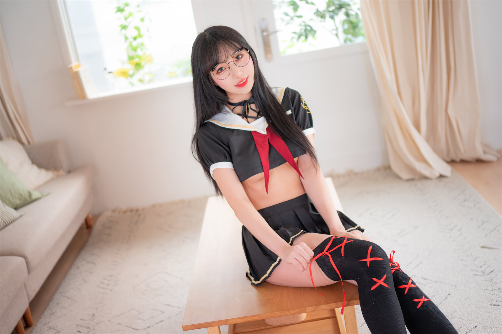 Sooflower 黑色jk制服10