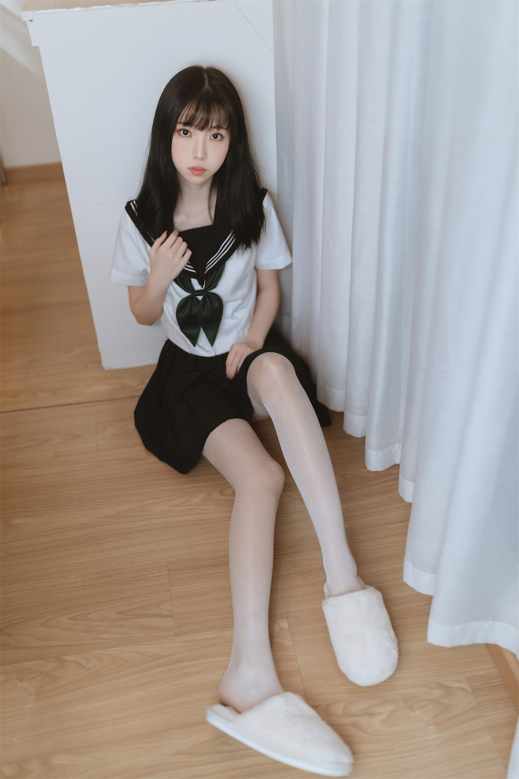 许岚LAN 白丝水手服1