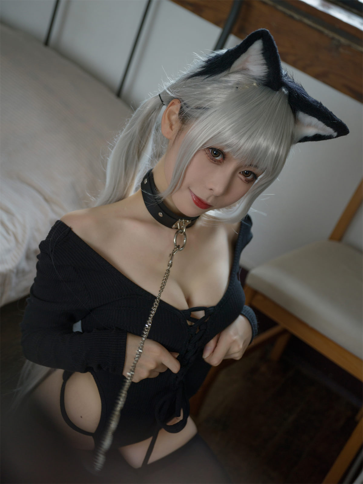 樱岛嗷一 黑猫针织衫连体衣3