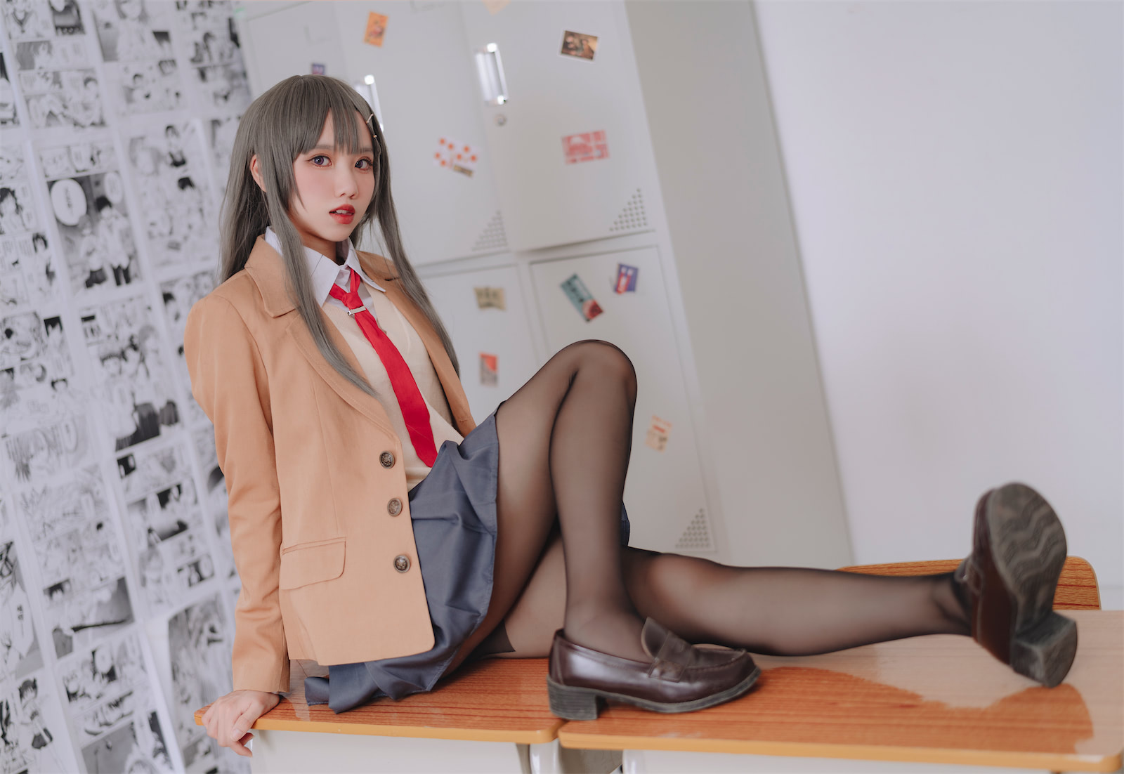 果咩酱w 樱岛麻衣校服2