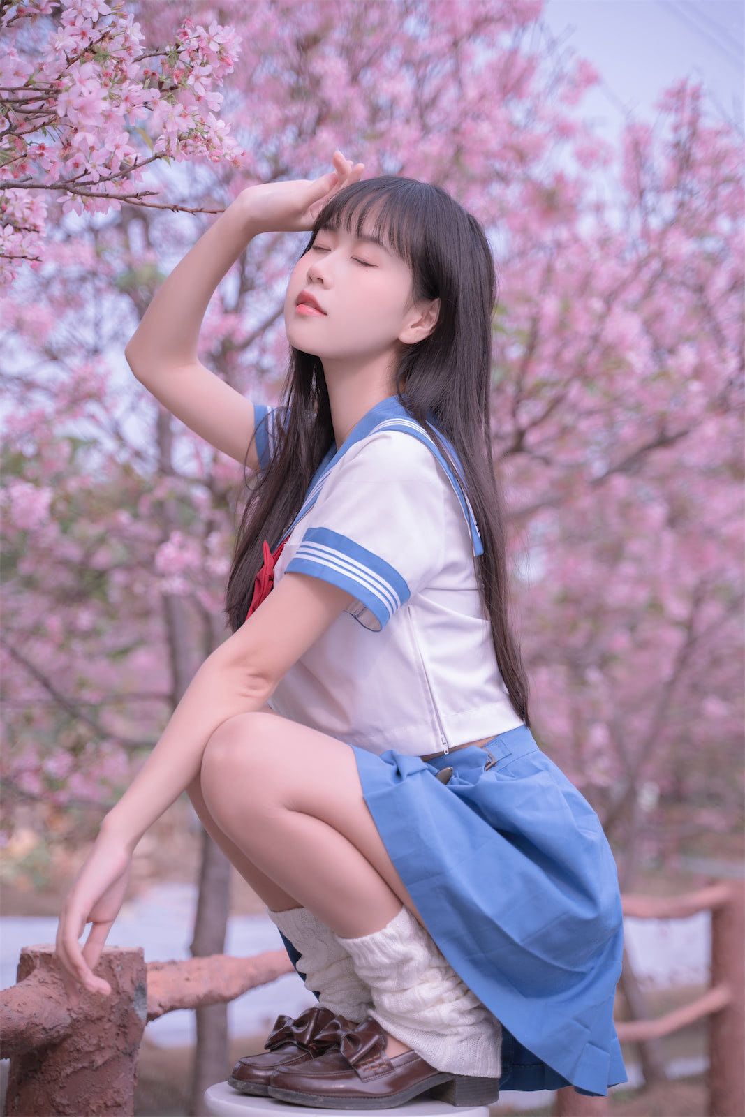 萌芽儿o0 林中少女樱花jk3