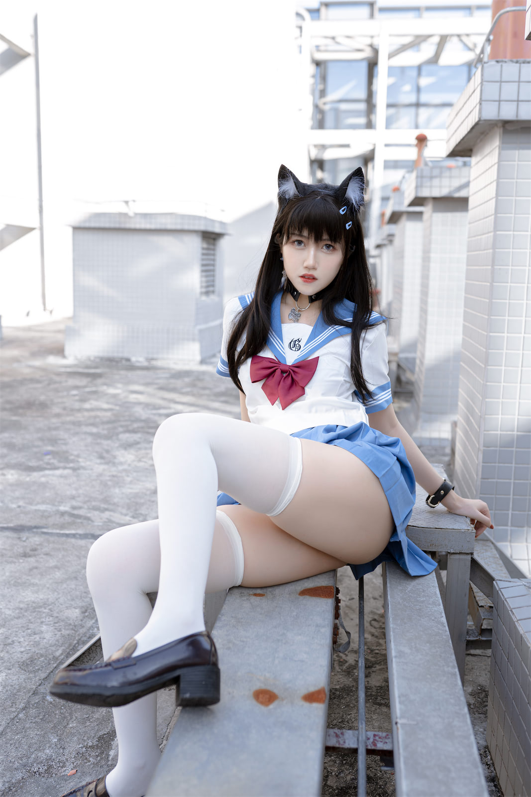不呆猫 天台jk小m猫2
