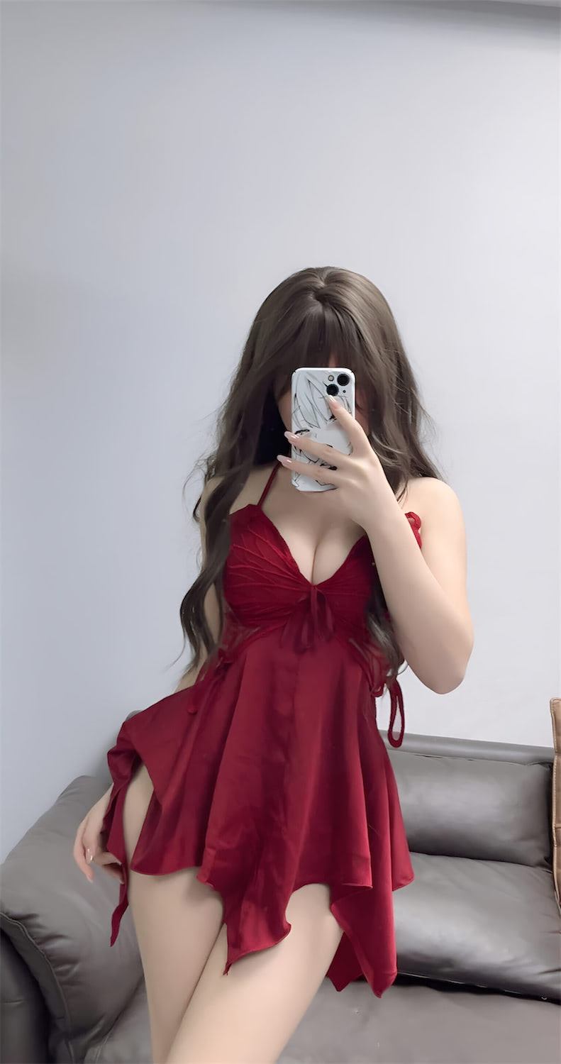 Bangni邦尼 红裙御姐万圣节自拍1