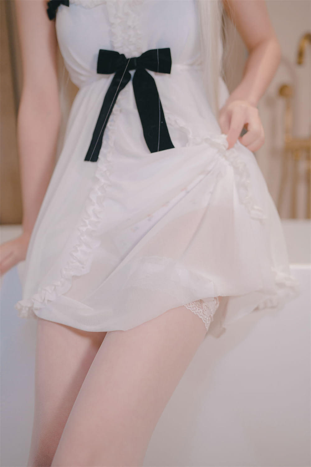 B站拍了个就这 穹妹白色睡裙3