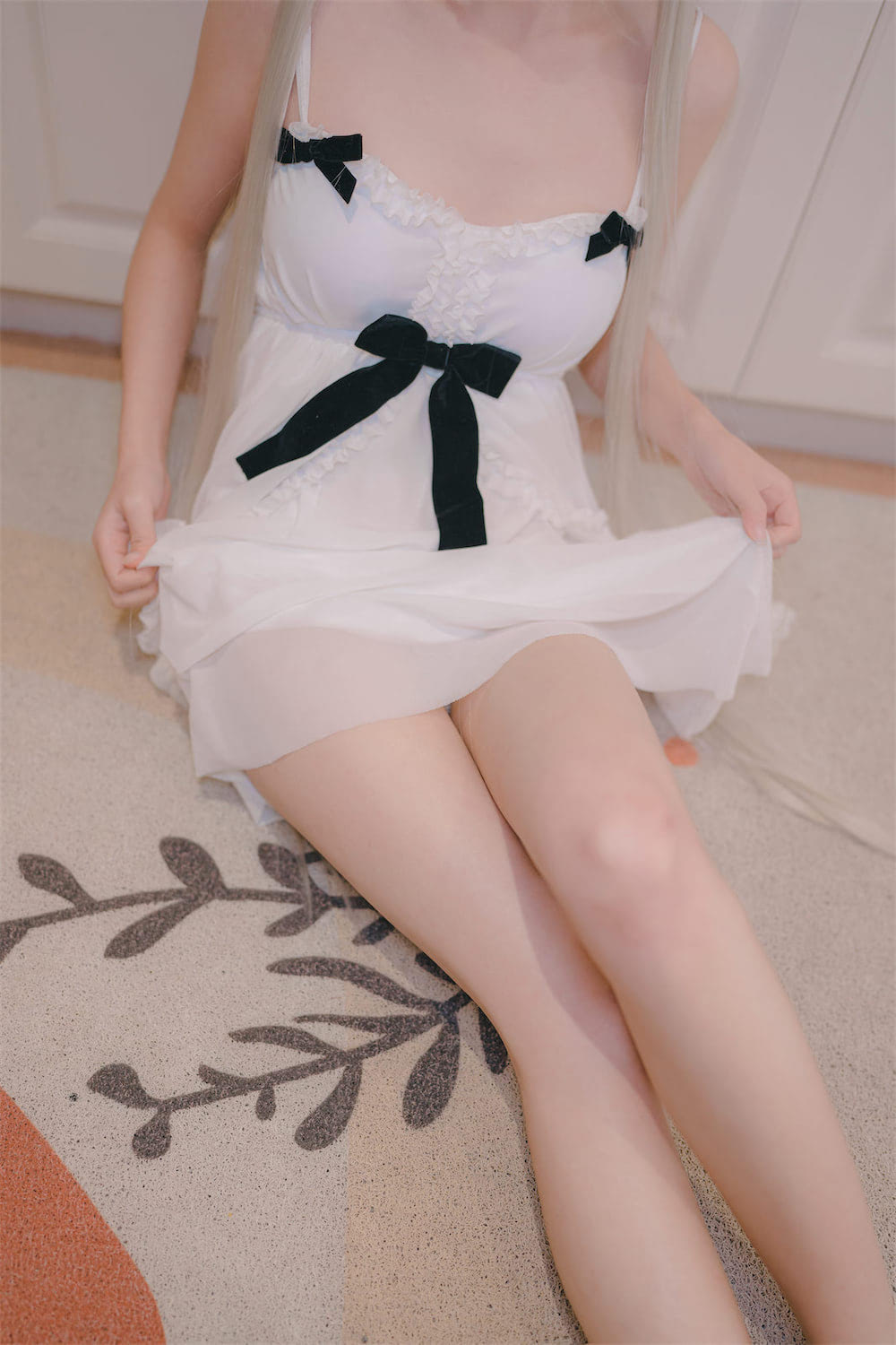 B站拍了个就这 穹妹白色睡裙5