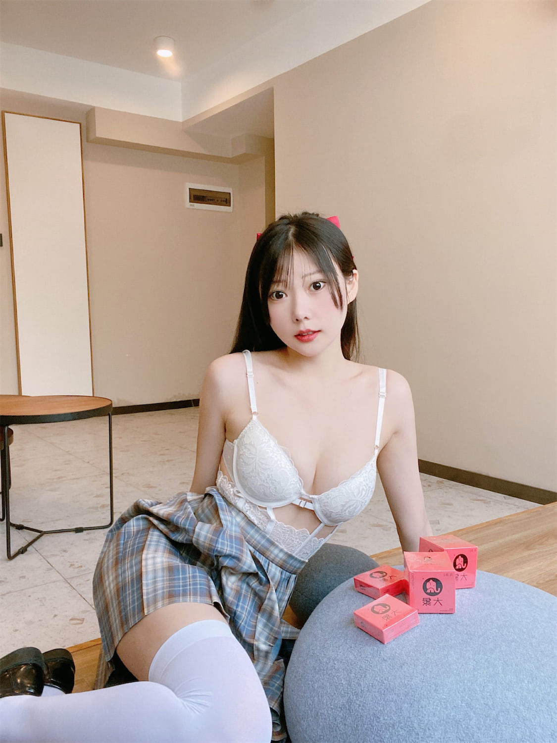 香草喵露露 大象JK格子裙2