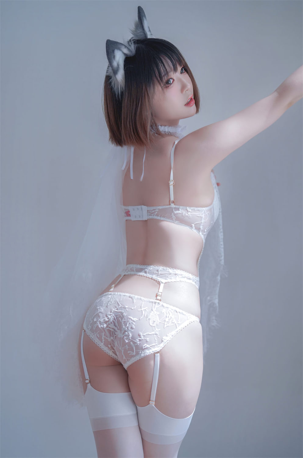 半半子 纯白花嫁兽耳3