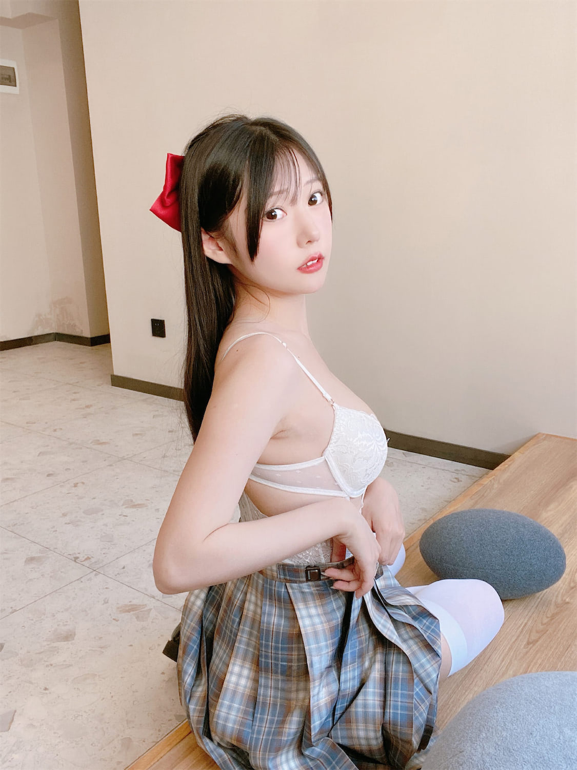 香草喵露露 大象JK格子裙4