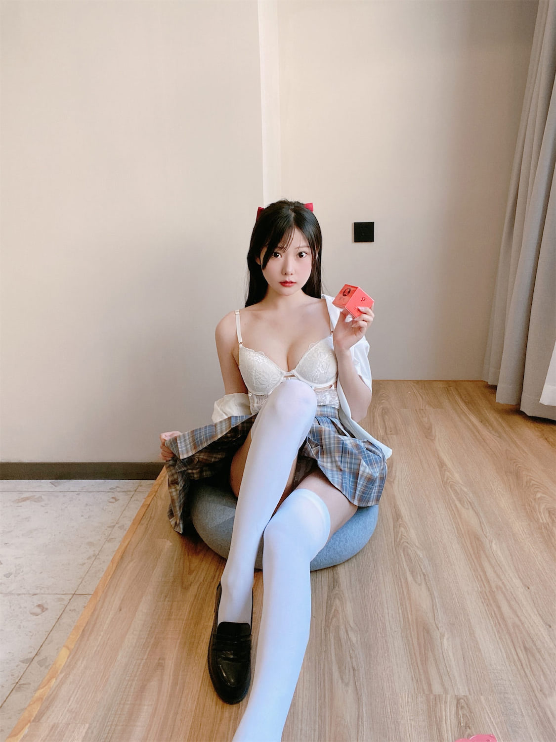 香草喵露露 大象JK格子裙1