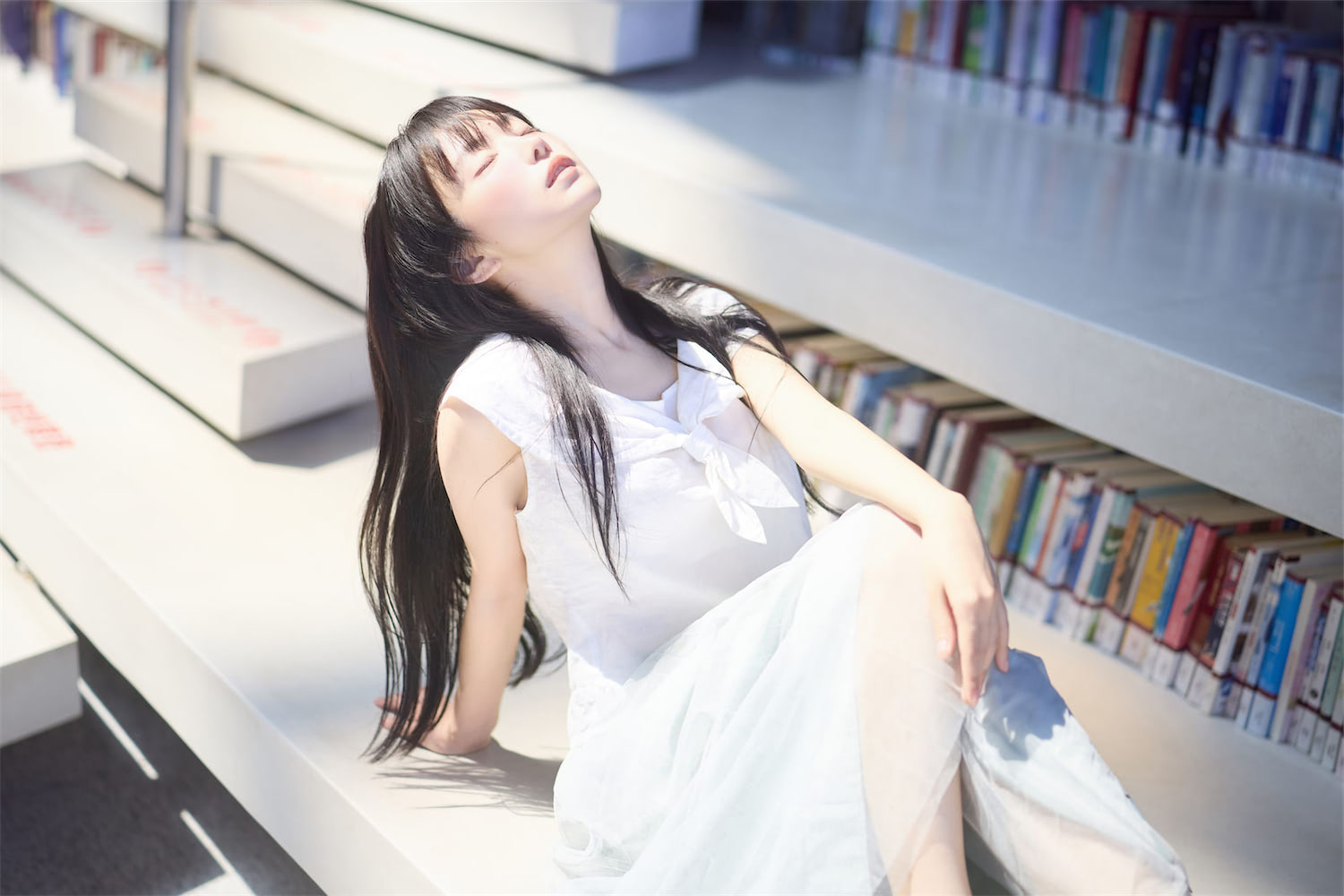 Shika小鹿鹿 春节旗袍柴郡图书馆4