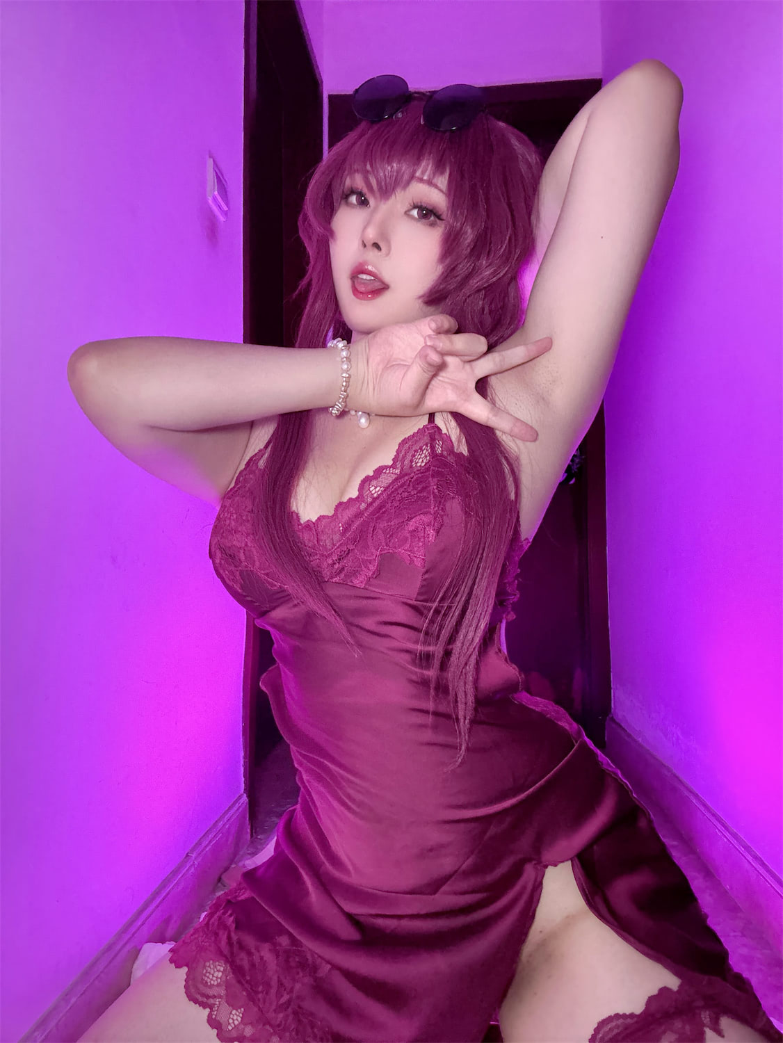 Natsuko 夏夏子 卡芙卡紫罗兰睡衣3