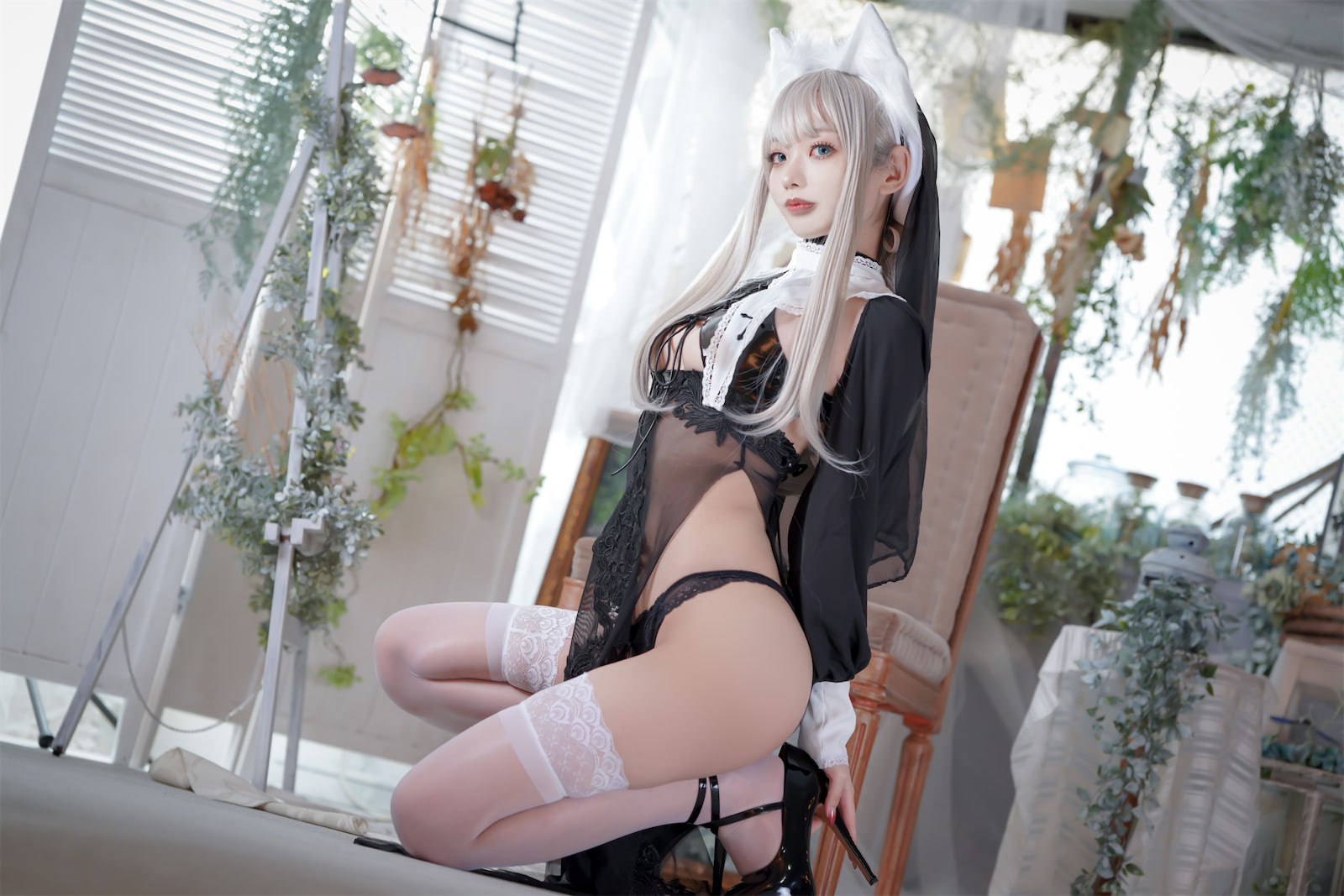 Kuroくろてぃあ Kemomimi酱女仆妹妹内衣5