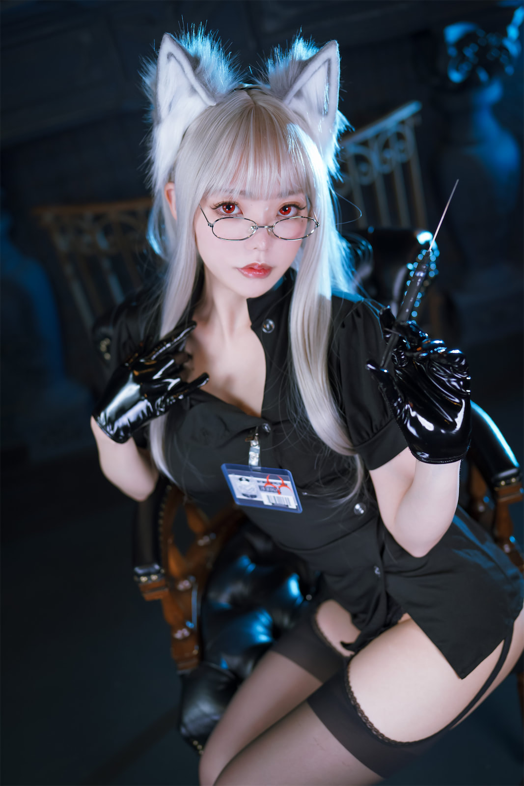 Kuroくろてぃあ Kemomimi酱旗袍护士兔女郎2