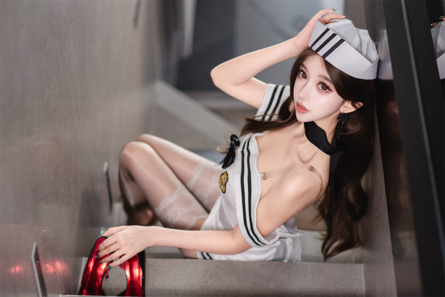 过期米线线喵 豹纹姐姐水手服3