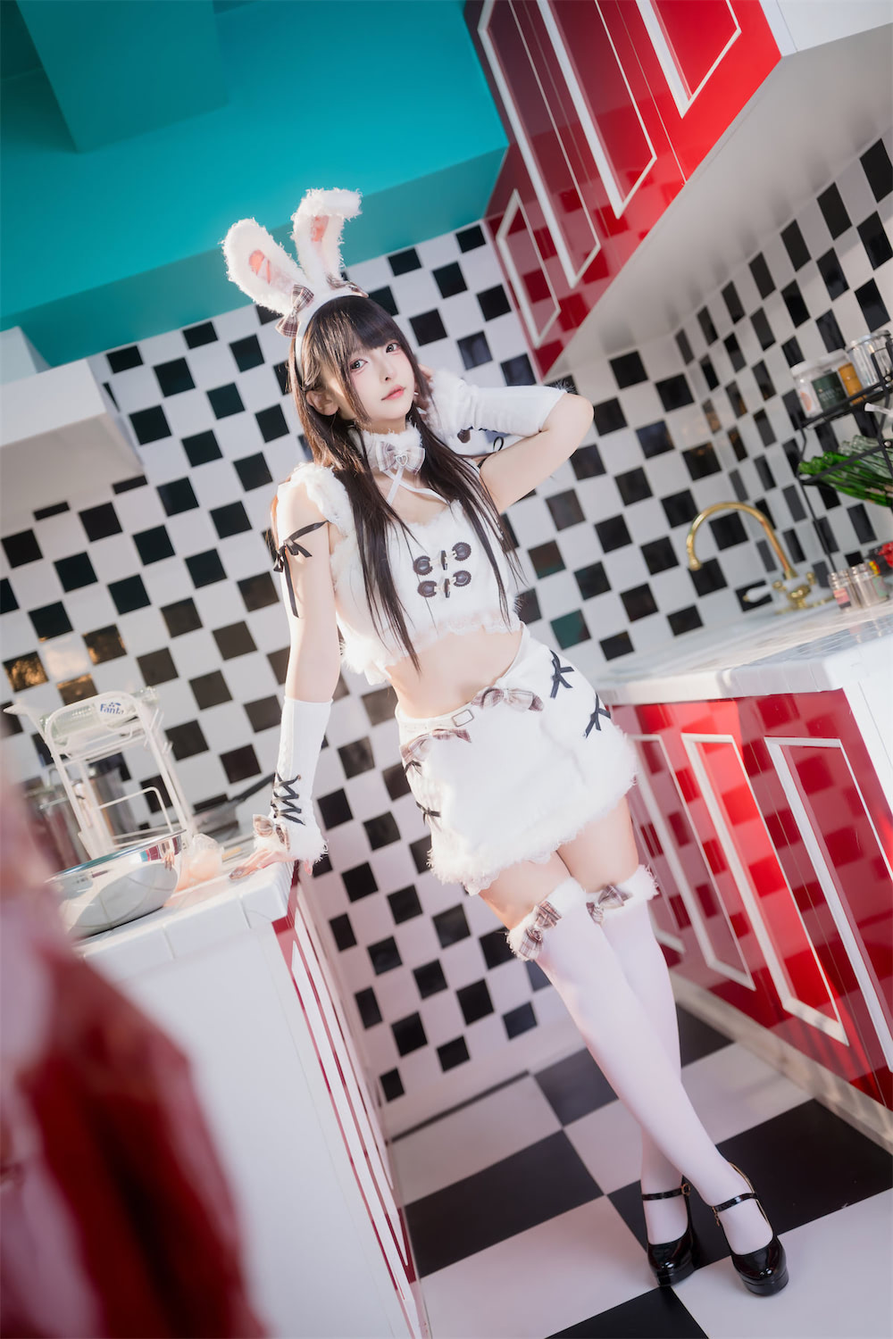 神乐坂真冬 毛绒白兔1