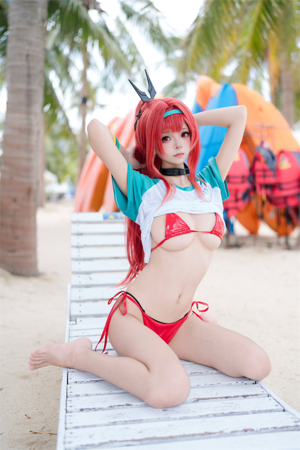 九柒喵 Nikke汉赛尔拉毗泳装3