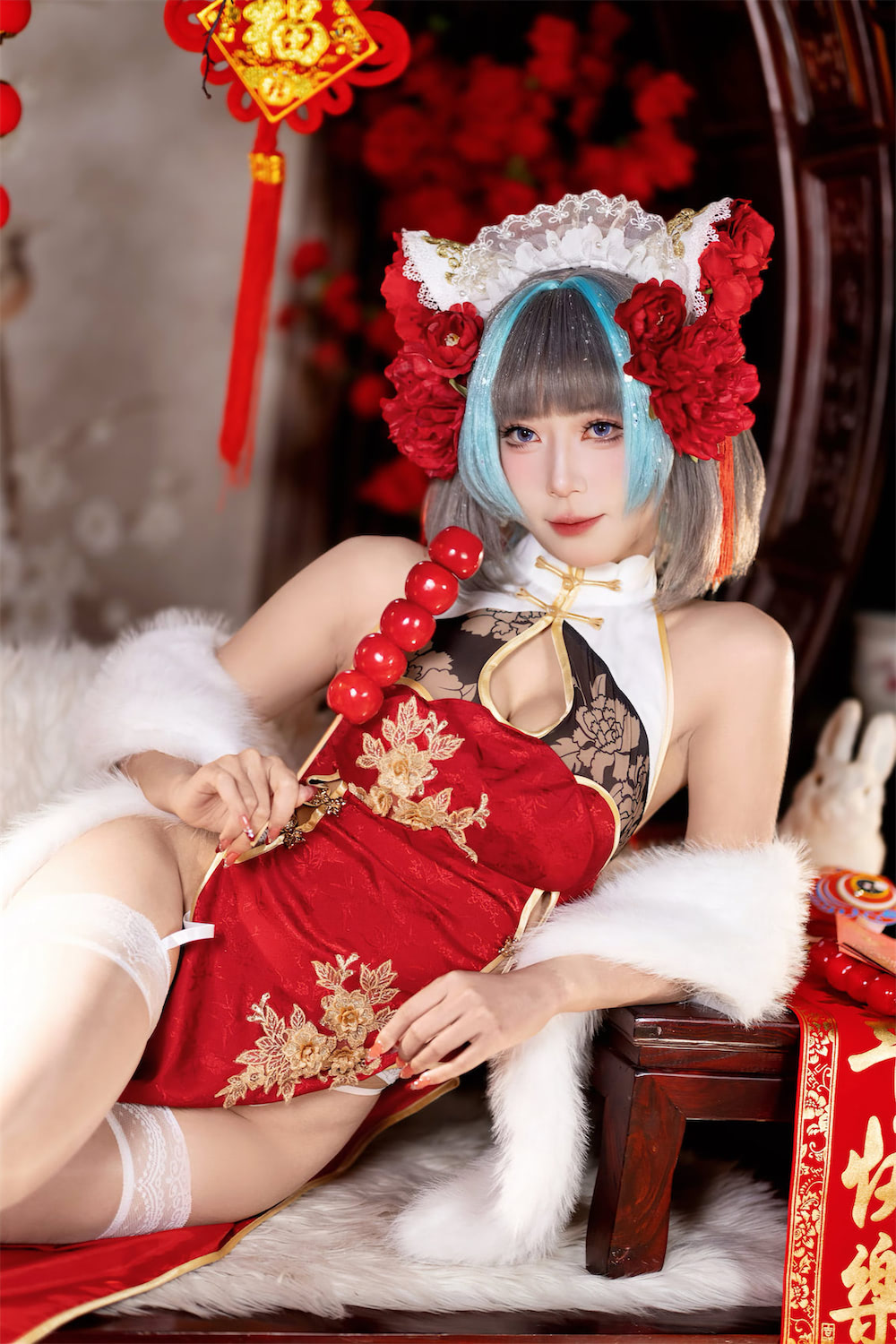 Money冷冷 柴郡新年旗袍2