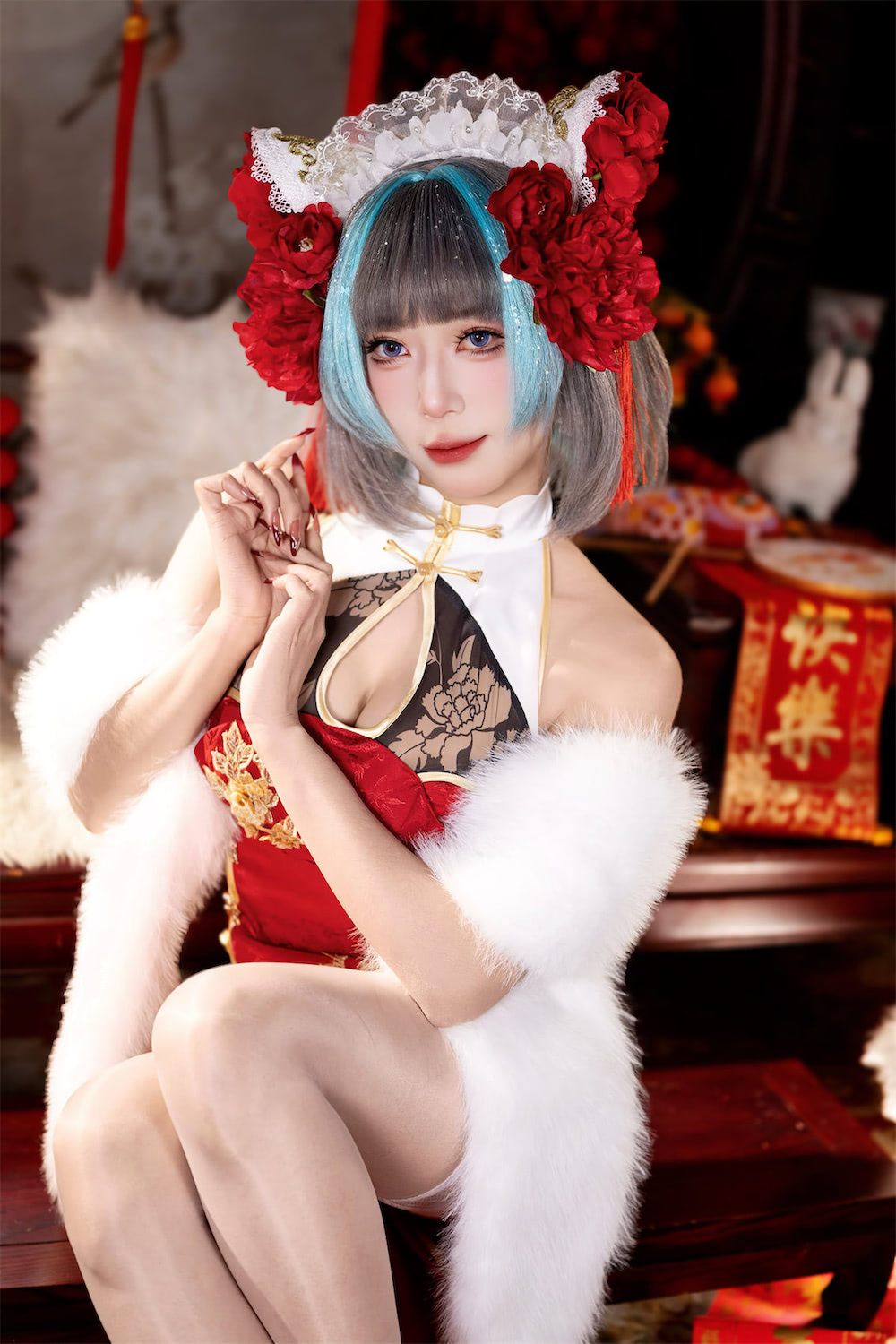 Money冷冷 柴郡新年旗袍5