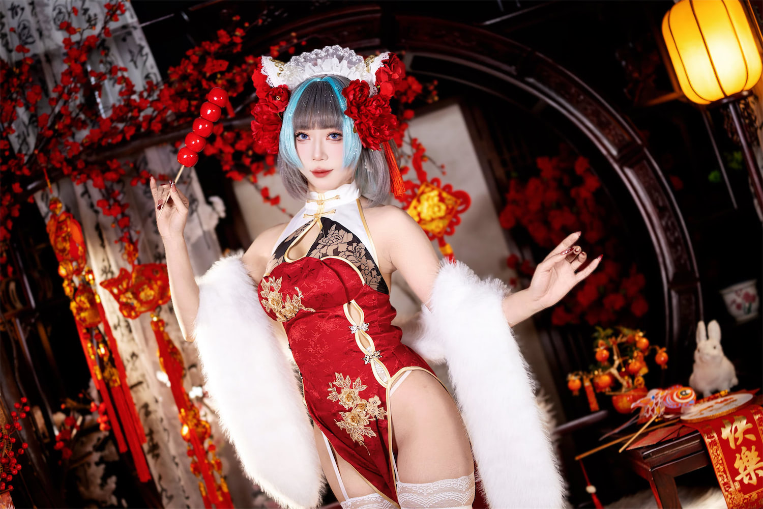 Money冷冷 柴郡新年旗袍4