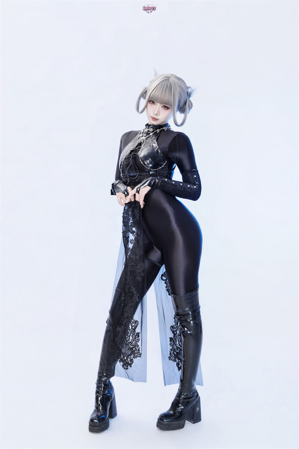 柒柒要乖哦 黑靡烟旗袍9