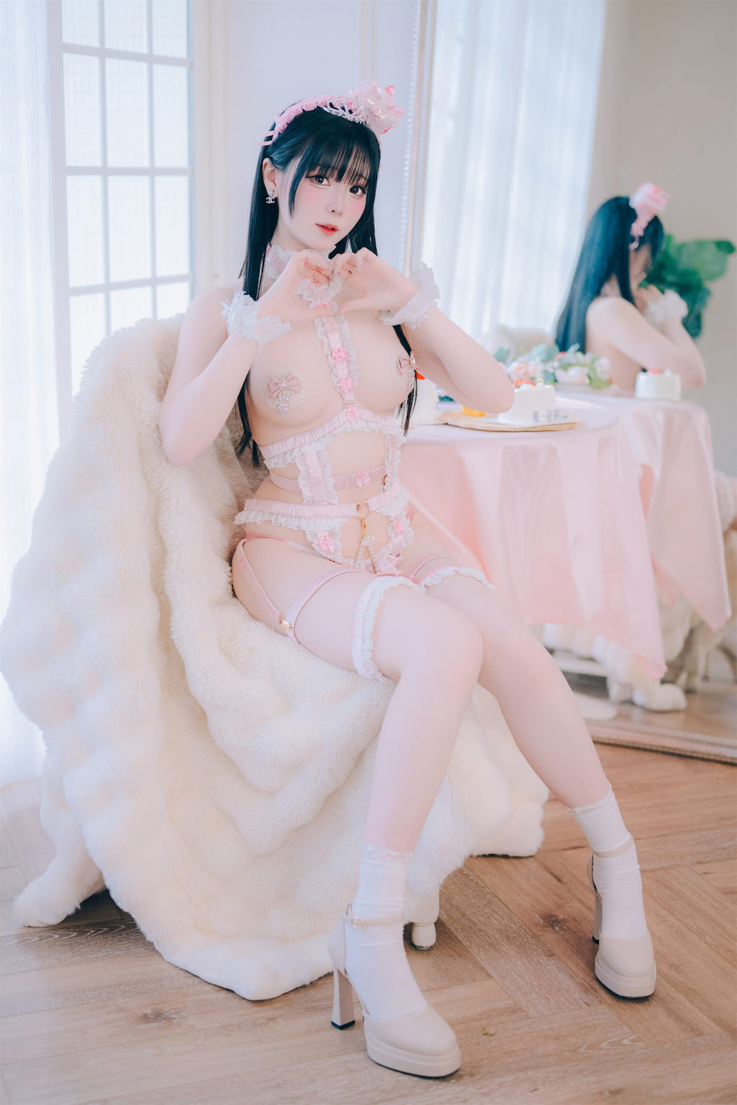 霜月shimo Shimos Day粉色蝴蝶结2