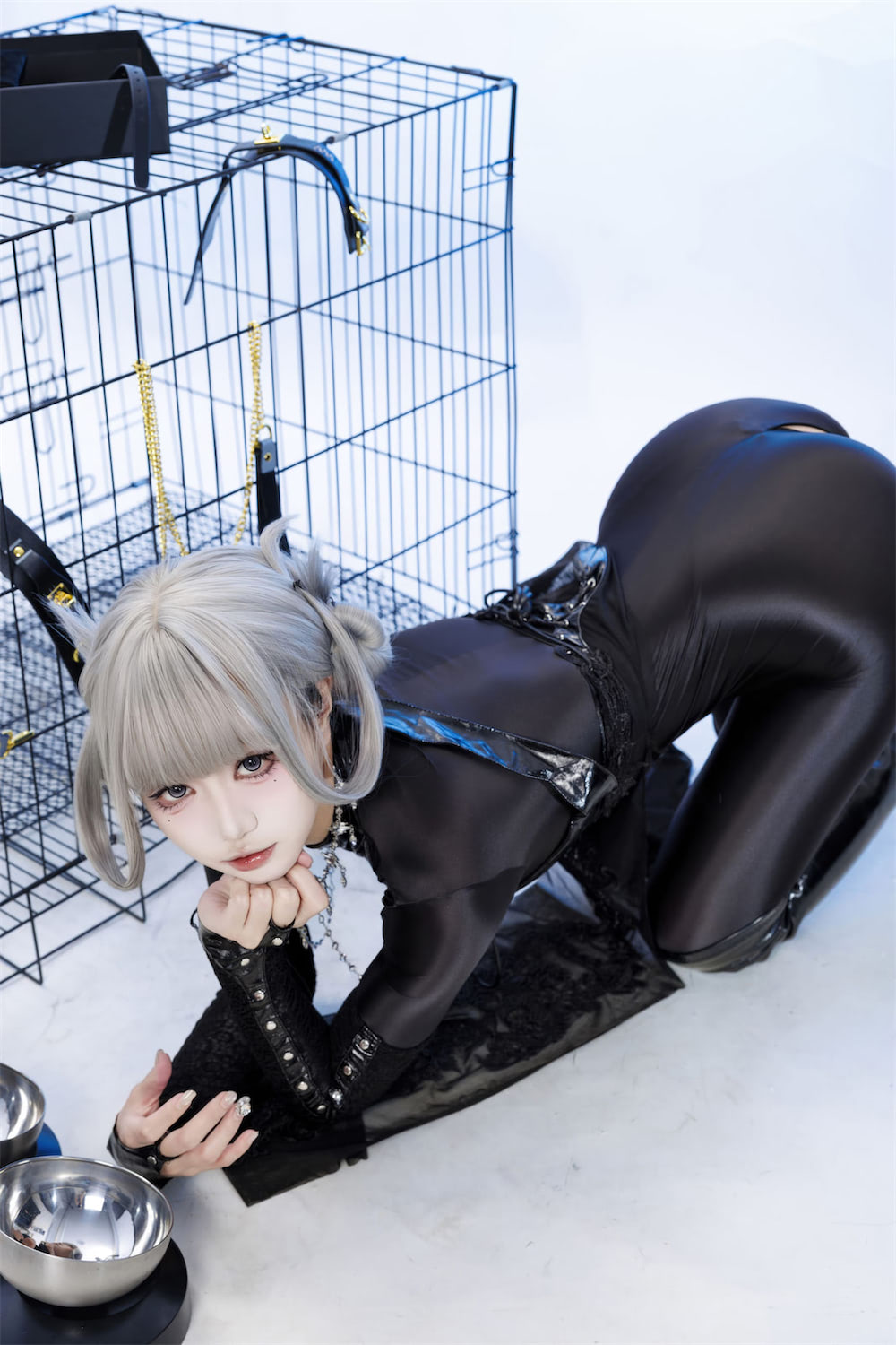 柒柒要乖哦 黑靡烟旗袍5