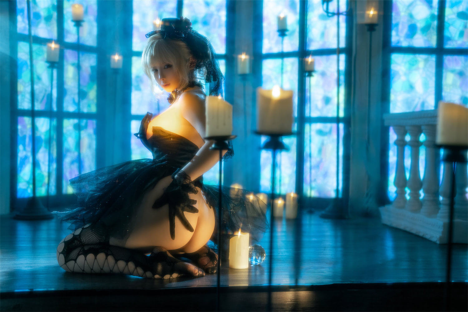 蠢沫沫 黑婚纱5