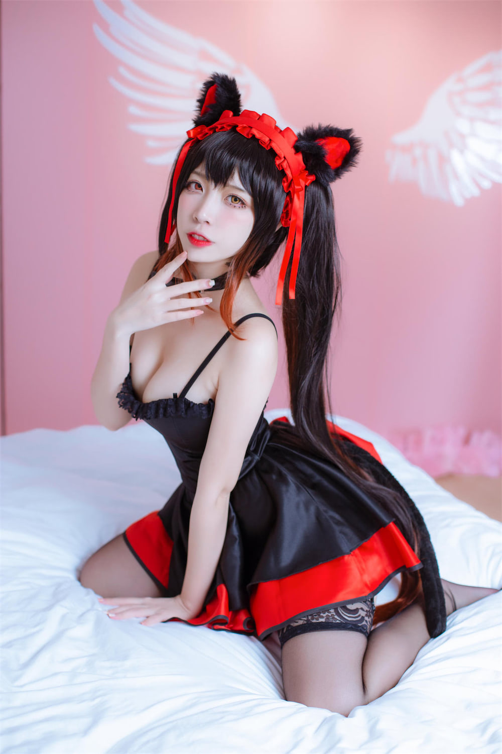 二佐Nisa 时崎狂三女警黑色睡衣5