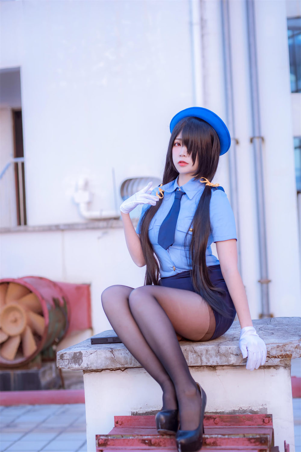 二佐Nisa 时崎狂三女警黑色睡衣1