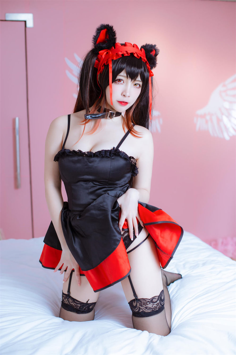 二佐Nisa 时崎狂三女警黑色睡衣3