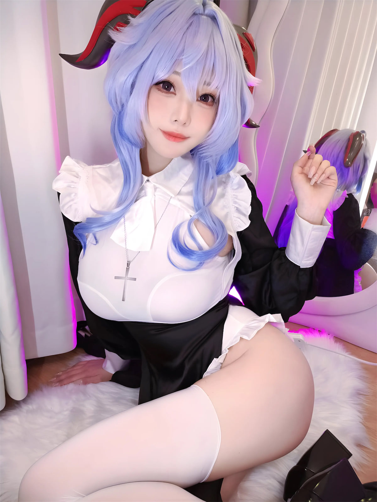 蜜汁猫裘 原神甘雨修女3