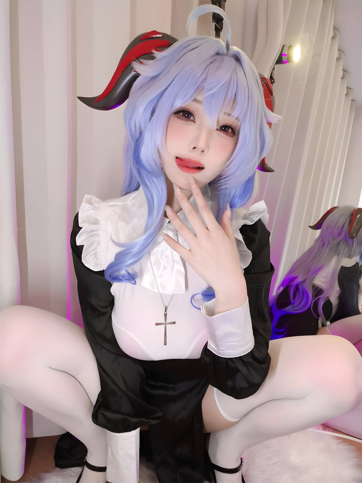 蜜汁猫裘 原神甘雨修女1