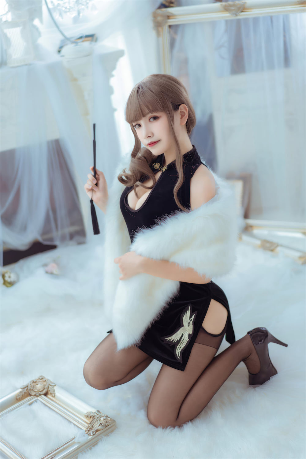 Neko 薇薇 改良黑旗袍黑枪呆兔女郎5