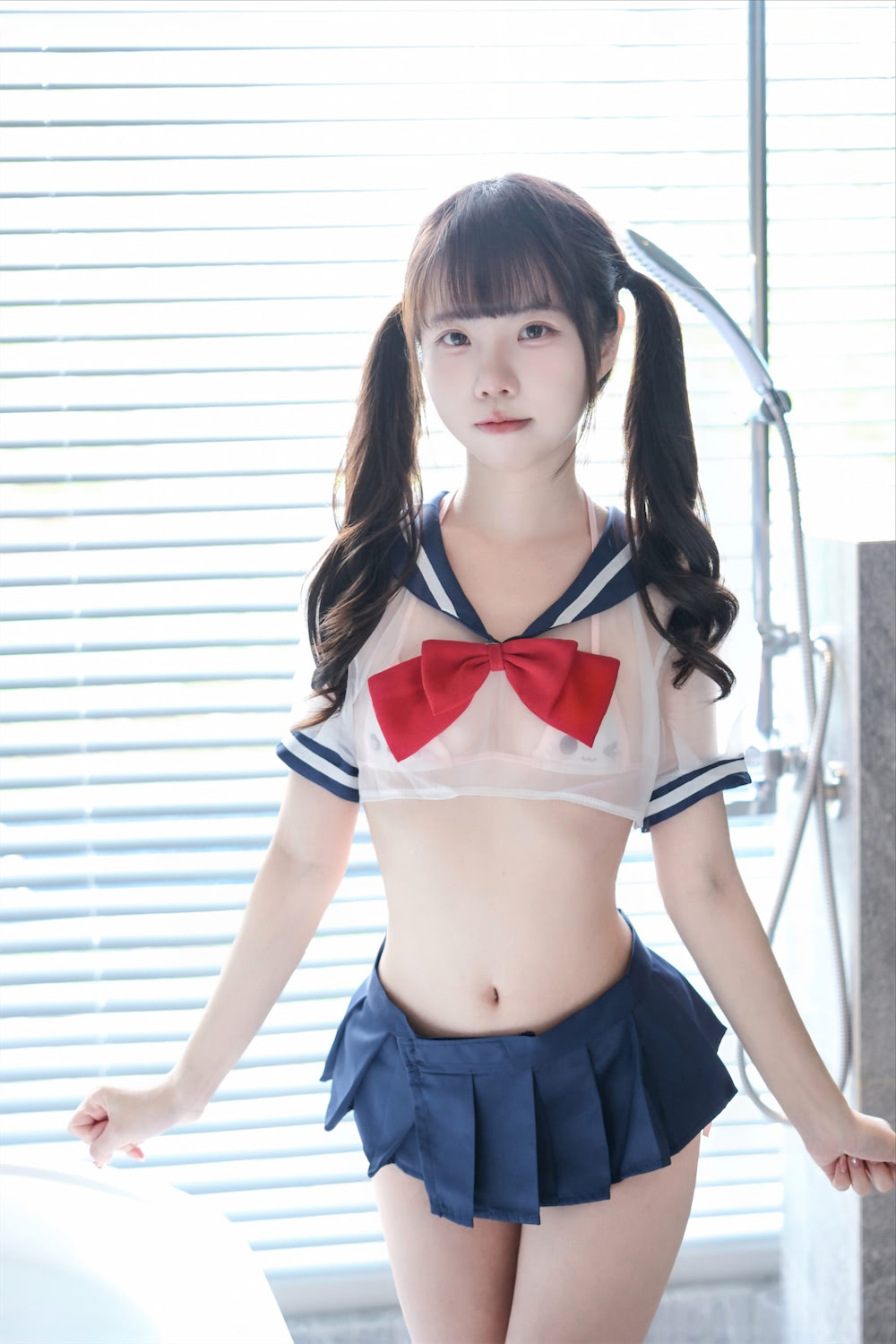 可可小白兔 透明学生服6