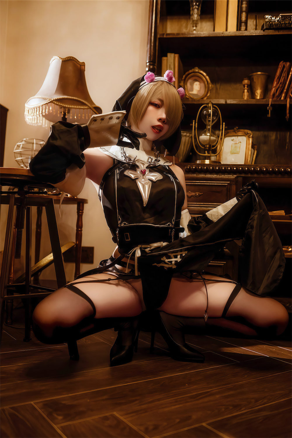 二佐Nisa 圣诞小红帽旗袍修女73