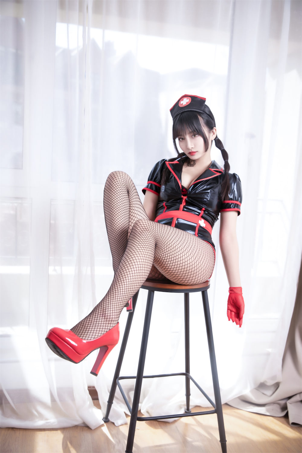 洛璃LoLiSAMA 皮衣护士3